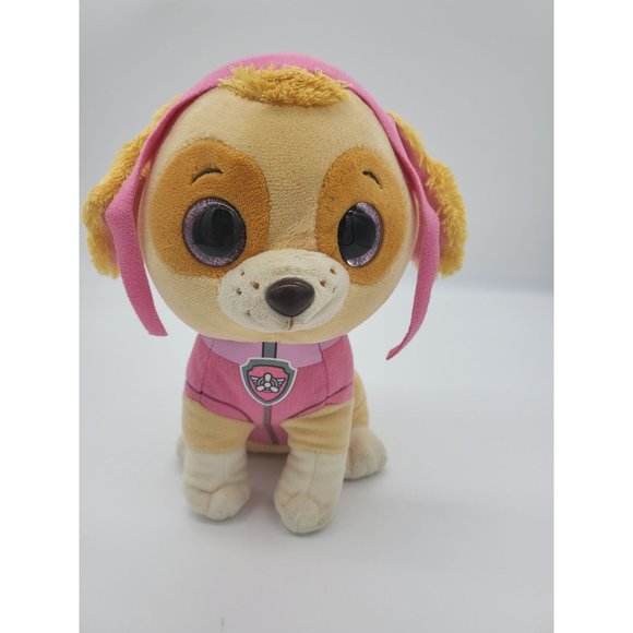 Ty Other - Ty Paw Patrol Stuffed Animal Skye Plush 9 Inch Pink Glitter Eyes Kids Toy Gift